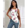 zeagoo Tank Tops for Women 2026 Summer Square Neck Loose Fit Side Split Casual Flowy Sleeveless Shirts S-XXL(Pink Flower)