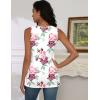 zeagoo Tank Tops for Women 2026 Summer Square Neck Loose Fit Side Split Casual Flowy Sleeveless Shirts S-XXL(Pink Flower)
