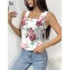 zeagoo Tank Tops for Women 2026 Summer Square Neck Loose Fit Side Split Casual Flowy Sleeveless Shirts S-XXL(Pink Flower)
