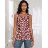 zeagoo Tank Tops for Women 2026 Summer Square Neck Loose Fit Side Split Casual Flowy Sleeveless Shirts S-XXL(Red White Flower)