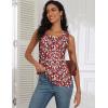 zeagoo Tank Tops for Women 2026 Summer Square Neck Loose Fit Side Split Casual Flowy Sleeveless Shirts S-XXL(Red White Flower)