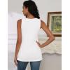 zeagoo Tank Tops for Women 2026 Summer Square Neck Loose Fit Side Split Casual Flowy Sleeveless Shirts S-XXL(White)