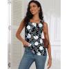 zeagoo Tank Tops for Women 2026 Summer Square Neck Loose Fit Side Split Casual Flowy Sleeveless Shirts S-XXL(White Flower)