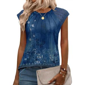 Zeagoo Women’s Lace Cap Sleeve Tank Top(Mz845)