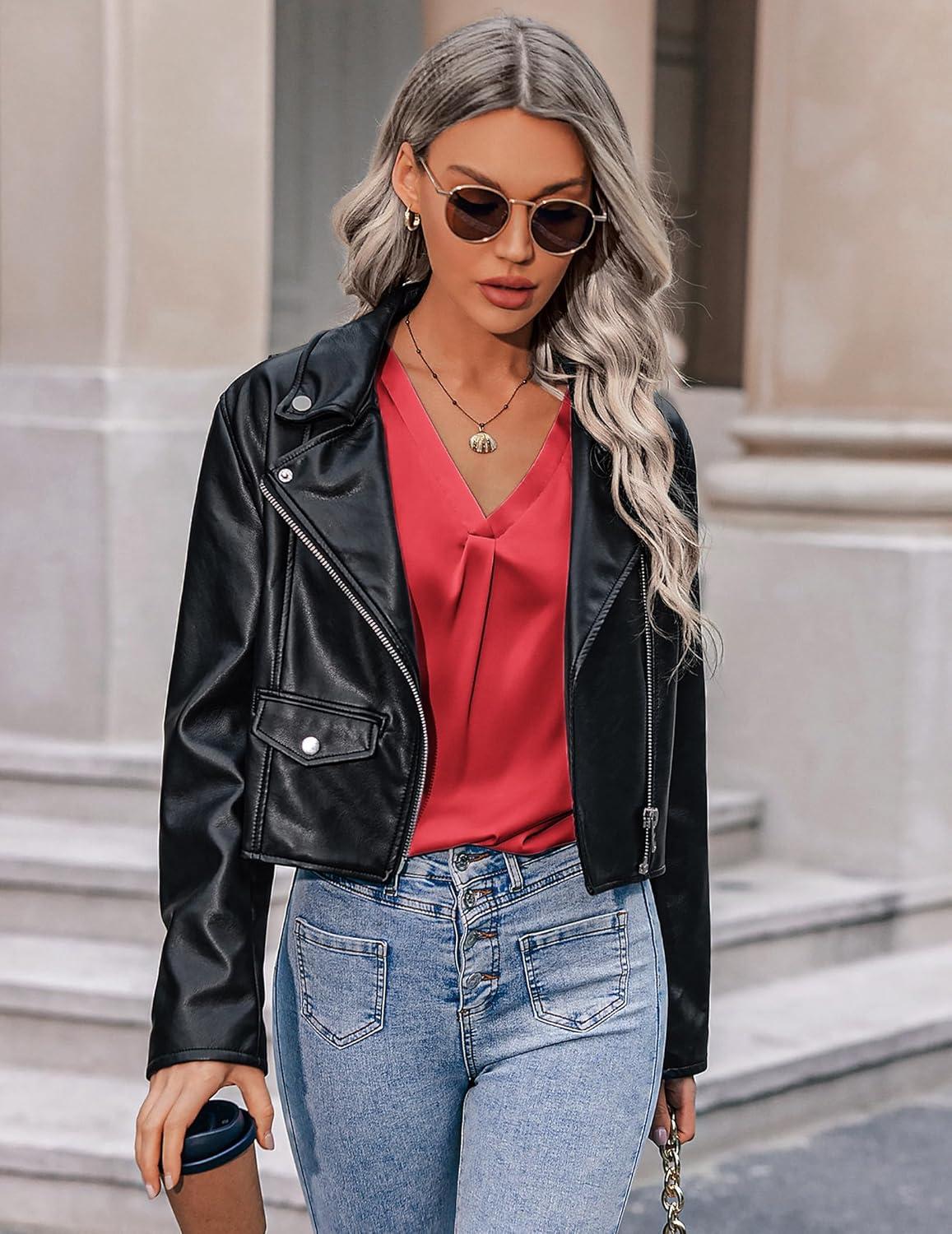 imageZeagoo Womens 2025 Silk Satin Tank Tops V Neck Casual Cami Sleeveless Camisole Blouses Summer Basic Tank ShirtBright Red