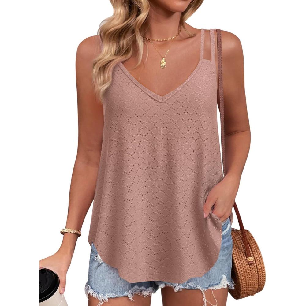 imageZeagoo Womens Soft Tank TopDusty Pink