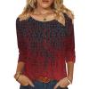 Zeagoo 3/4 Length Sleeve Womens Tops Round Neck Casual Summer Tunic Tops Basic Tees Blouses Dressy T-Shirts Pleated Shirts(Mz838)