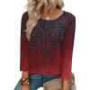 Zeagoo 3/4 Length Sleeve Womens Tops Round Neck Casual Summer Tunic Tops Basic Tees Blouses Dressy T-Shirts Pleated Shirts(Mz838)