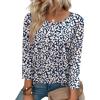 Zeagoo 3/4 Length Sleeve Womens Tops Round Neck Casual Summer Tunic Tops Basic Tees Blouses Dressy T-Shirts Pleated Shirts(Sp64)