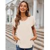 Zeagoo Sweater Vest Women Crew Neck Loose Fit Knit Lightweight T Shirts Pullover Casual Summer Outfits(Apricot)