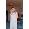 Zeagoo Sweater Vest Women Crew Neck Loose Fit Knit Lightweight T Shirts Pullover Casual Summer Outfits(Apricot)
