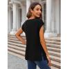 Zeagoo Sweater Vest Women Crew Neck Loose Fit Knit Lightweight T Shirts Pullover Casual Summer Outfits(Black)
