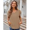 Zeagoo Sweater Vest Women Crew Neck Loose Fit Knit Lightweight T Shirts Pullover Casual Summer Outfits(Light Khaki)