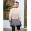 Zeagoo Women’s 2025 Fall Sweaters Casual Long Sleeve Crew Neck Ribbed Knit Side Slit Pullover Sweater(Pink&gray)