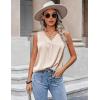 Zeagoo Womens 2025 Silk Satin Tank Tops V Neck Casual Cami Sleeveless Camisole Blouses Summer Basic Tank Shirt(Champagne Color)