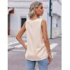Zeagoo Womens 2025 Silk Satin Tank Tops V Neck Casual Cami Sleeveless Camisole Blouses Summer Basic Tank Shirt(Champagne Color)