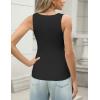 Zeagoo Womens Ribbed Tank Tops 2026 V Neck Slim Fit Knit Sleeveless Shirts Casual Basic Tee(Black)