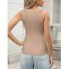 Zeagoo Womens Ribbed Tank Tops 2026 V Neck Slim Fit Knit Sleeveless Shirts Casual Basic Tee(Khaki)