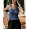 Zeagoo Womens Ribbed Tank Tops 2026 V Neck Slim Fit Knit Sleeveless Shirts Casual Basic Tee(Navy Blue)