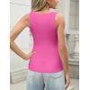 Zeagoo Womens Ribbed Tank Tops 2026 V Neck Slim Fit Knit Sleeveless Shirts Casual Basic Tee(Peach Pink)