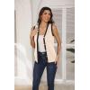 Zeagoo Womens Sweater Vest V Neck Button Down Shirts Trendy Knit Sleeveless Cardigan Top Shirt S-XXL(Black Beige Color Block)