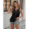 Zeagoo Womens Tank Tops Crewneck Loose Fit Basic Business Casual Summer Sleeveless Shirts Blouse S-XXL(Black)