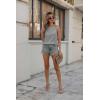 Zeagoo Womens Tank Tops Crewneck Loose Fit Basic Business Casual Summer Sleeveless Shirts Blouse S-XXL(Gray)