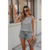 Zeagoo Womens Tank Tops Crewneck Loose Fit Basic Business Casual Summer Sleeveless Shirts Blouse S-XXL(Gray)