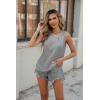 Zeagoo Womens Tank Tops Crewneck Loose Fit Basic Business Casual Summer Sleeveless Shirts Blouse S-XXL(Gray)