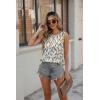 Zeagoo Womens Tank Tops Crewneck Loose Fit Basic Business Casual Summer Sleeveless Shirts Blouse S-XXL(Green Leaf)