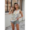 Zeagoo Womens Tank Tops Crewneck Loose Fit Basic Business Casual Summer Sleeveless Shirts Blouse S-XXL(Green Leaf)