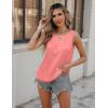 Zeagoo Womens Tank Tops Crewneck Loose Fit Basic Business Casual Summer Sleeveless Shirts Blouse S-XXL(Pink)