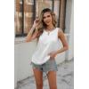 Zeagoo Womens Tank Tops Crewneck Loose Fit Basic Business Casual Summer Sleeveless Shirts Blouse S-XXL(White)