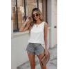 Zeagoo Womens Tank Tops Crewneck Loose Fit Basic Business Casual Summer Sleeveless Shirts Blouse S-XXL(White)
