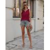 Zeagoo Womens Tank Tops Crewneck Loose Fit Basic Business Casual Summer Sleeveless Shirts Blouse S-XXL(Wine Red)