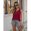 Zeagoo Womens Tank Tops Crewneck Loose Fit Basic Business Casual Summer Sleeveless Shirts Blouse S-XXL(Wine Red)