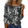 Zeagoo 3/4 Length Sleeve Womens Tops Round Neck Casual Summer Tunic Tops Basic Tees Blouses Dressy T-Shirts Pleated Shirts(Cx273)