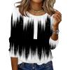 Zeagoo 3/4 Length Sleeve Womens Tops Round Neck Casual Summer Tunic Tops Basic Tees Blouses Dressy T-Shirts Pleated Shirts(Jb204)