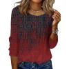 Zeagoo 3/4 Length Sleeve Womens Tops Round Neck Casual Summer Tunic Tops Basic Tees Blouses Dressy T-Shirts Pleated Shirts(Mz838)