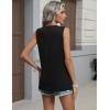 Zeagoo Womens V Neck Tank Tops 2026 Summer Tops Casual Sleeveless Shirts Loose Fit Dressy Business Work Clothes(Black)