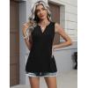 Zeagoo Womens V Neck Tank Tops 2026 Summer Tops Casual Sleeveless Shirts Loose Fit Dressy Business Work Clothes(Black)