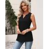 Zeagoo Womens V Neck Tank Tops 2026 Summer Tops Casual Sleeveless Shirts Loose Fit Dressy Business Work Clothes(Black)