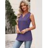 Zeagoo Womens V Neck Tank Tops 2026 Summer Tops Casual Sleeveless Shirts Loose Fit Dressy Business Work Clothes(Purple)