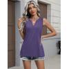 Zeagoo Womens V Neck Tank Tops 2026 Summer Tops Casual Sleeveless Shirts Loose Fit Dressy Business Work Clothes(Purple)