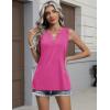 Zeagoo Womens V Neck Tank Tops 2026 Summer Tops Casual Sleeveless Shirts Loose Fit Dressy Business Work Clothes(Rose Red)