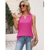 Zeagoo Womens V Neck Tank Tops 2026 Summer Tops Casual Sleeveless Shirts Loose Fit Dressy Business Work Clothes(Rose Red)