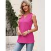 Zeagoo Womens V Neck Tank Tops 2026 Summer Tops Casual Sleeveless Shirts Loose Fit Dressy Business Work Clothes(Rose Red)