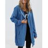 Zeagoo Women’s Zip Up Hoodies Long Tunic Sweatshirts Oversized Fleece Casual Long Sleeve 2026 Fall Hoodie Jacket Coat(01 Blue)