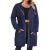 Zeagoo Women’s Zip Up Hoodies Long Tunic Sweatshirts Oversized Fleece Casual Long Sleeve 2026 Fall Hoodie Jacket Coat(01 Dark Navy Blue)