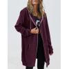 Zeagoo Women’s Zip Up Hoodies Long Tunic Sweatshirts Oversized Fleece Casual Long Sleeve 2026 Fall Hoodie Jacket Coat(01 Wine Red)